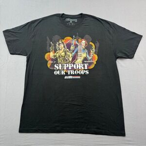 GI Joe Support Our Troops Graphic T-Shirt Black Lady Jaye Scarlett XXL Hot Topic
